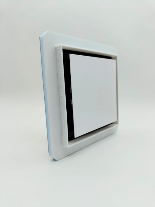 Теневой магнитный диффузор с вентилятором для потолков из гипсокартона квадрат 150x150/100 мм