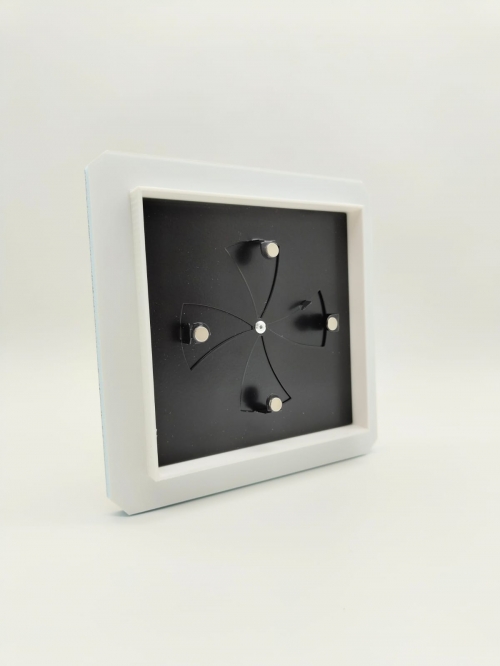 Теневой магнитный диффузор с вентилятором для потолков из гипсокартона квадрат 150x150/100 мм