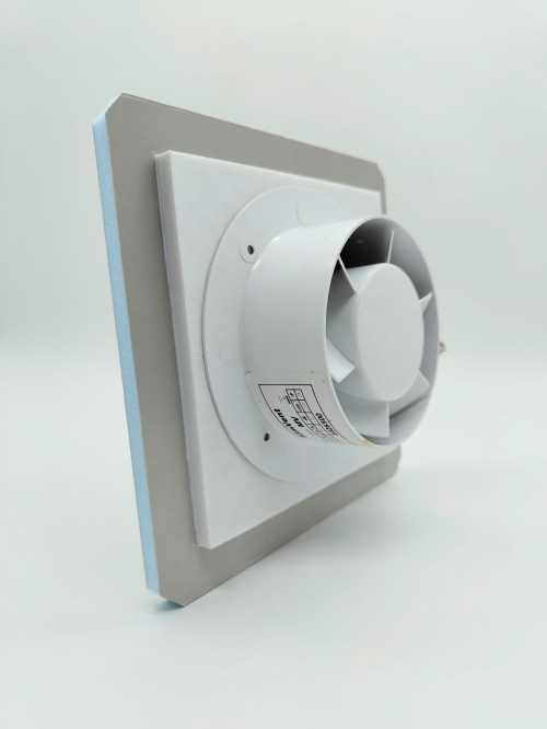 Теневой магнитный диффузор с вентилятором для потолков из гипсокартона квадрат 150x150/100 мм