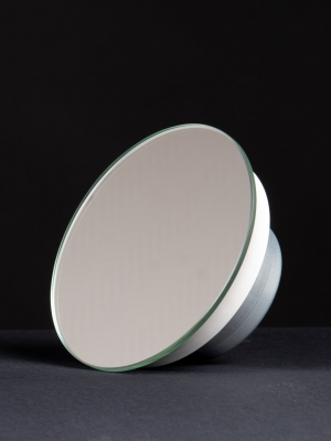 Анемостат со стеклянной внешней частью FOZA D 150 мм. Матовое зеркало. Белый